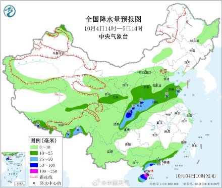 四川盆地至华北黄淮等地降雨频繁