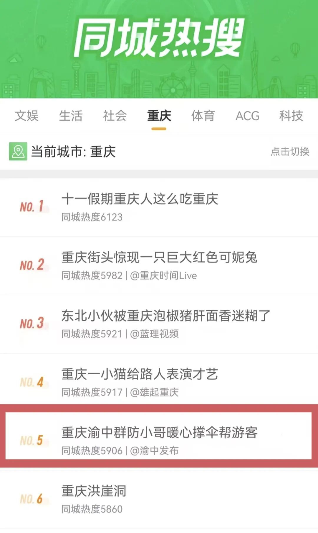 雨中再次悄然撑起的伞 又双叒让“重庆温度”冲上热搜 雨中再次悄然撑起的伞 又双叒让“重庆温度”冲上热搜