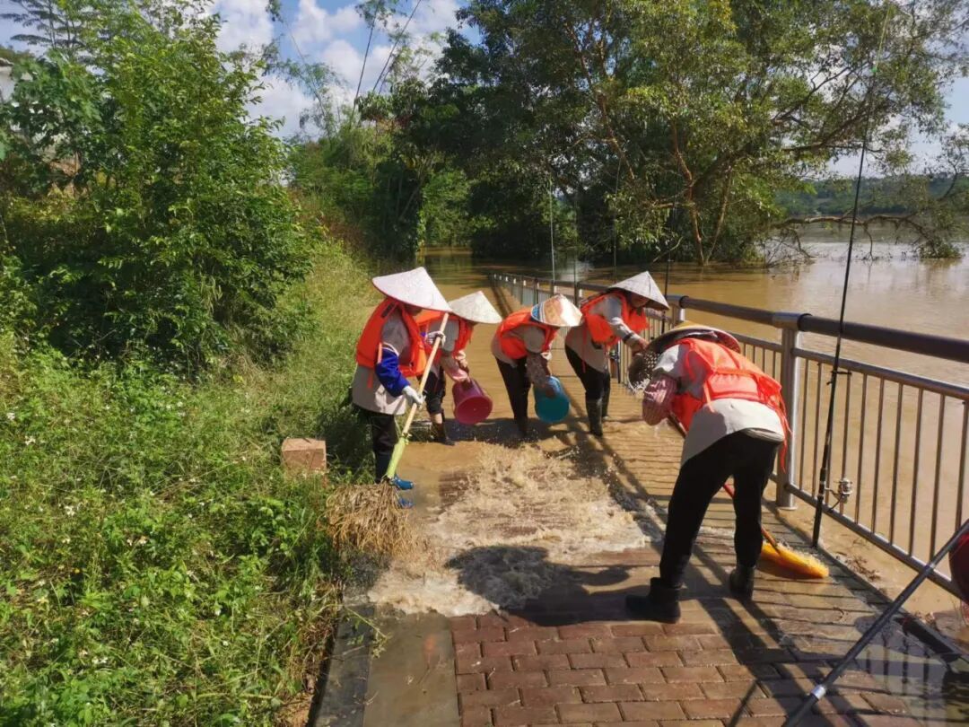 洪水回落，全力清淤！