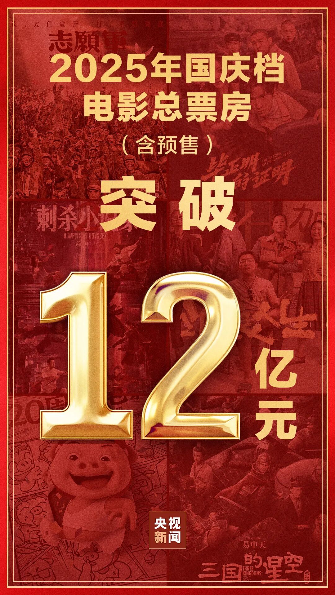 2025国庆档票房破12亿！这个10亿+大项目你参与了没？