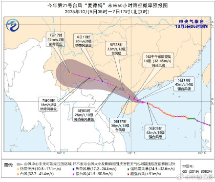 登陆强度或超“桦加沙”！“麦德姆”今日中午前后登陆广东吴川至海南文昌