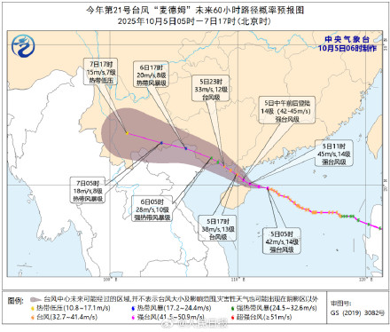 红色预警！强台风麦德姆预计中午登陆 路径公布