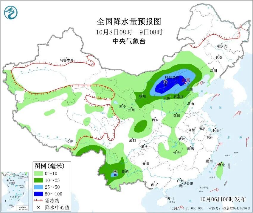 小雨+中到大雨！降雨持续，河北天气预警→