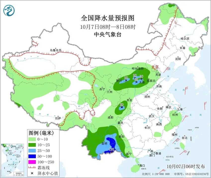 返程注意！广西云南有较强降雨，西北地区东部、华北多雨