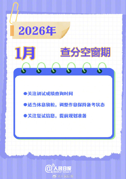 祝你考研成功！2026考研月历请查收