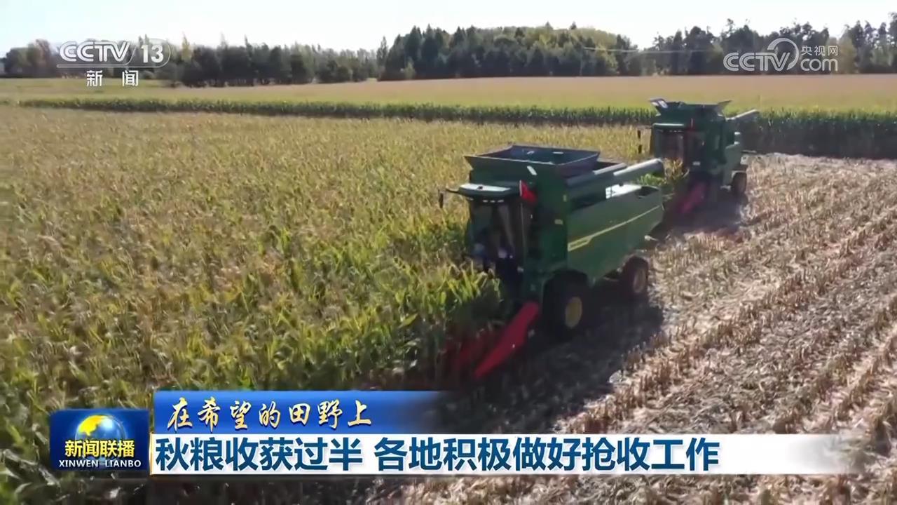 【在希望的田野上】秋粮收获过半 各地积极做好抢收工作