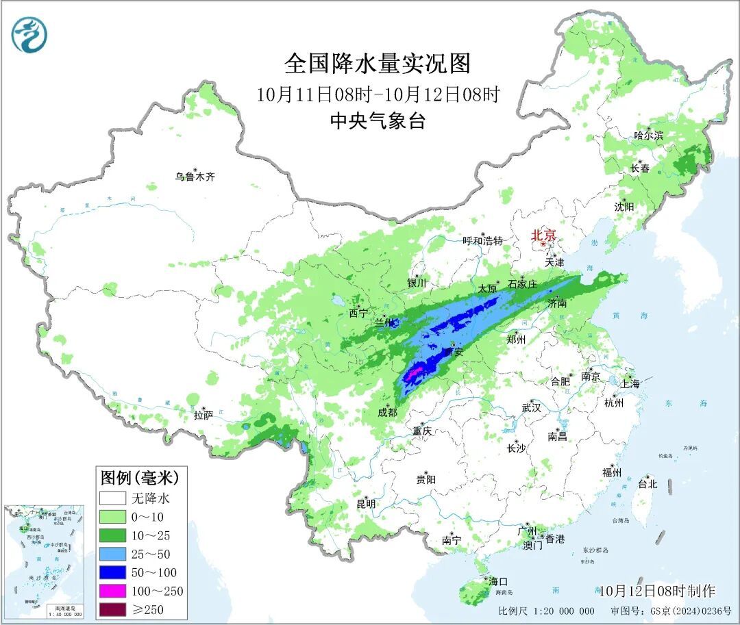四川盆地至黄淮一带秋雨持续！江南华南仍有高温