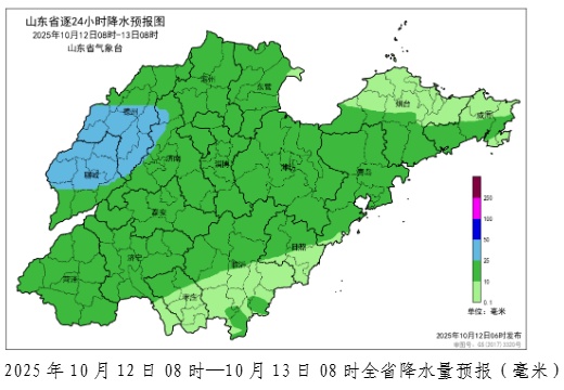 今天山东仍有明显降水，明后两天大部地区降雨暂歇