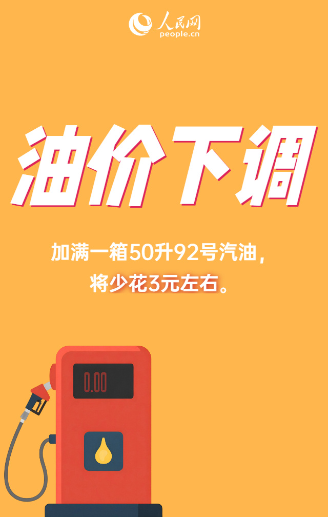 油价调整！加满一箱油将少花3元左右