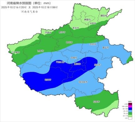 河南明天多地有雨，局部中到大雨，本周还有2次降水，阴雨或持续到10月下旬