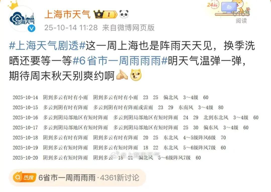 终于等到你！这个周末上海有望“一夜入秋”！明天大雨，今年桂花还开不开？