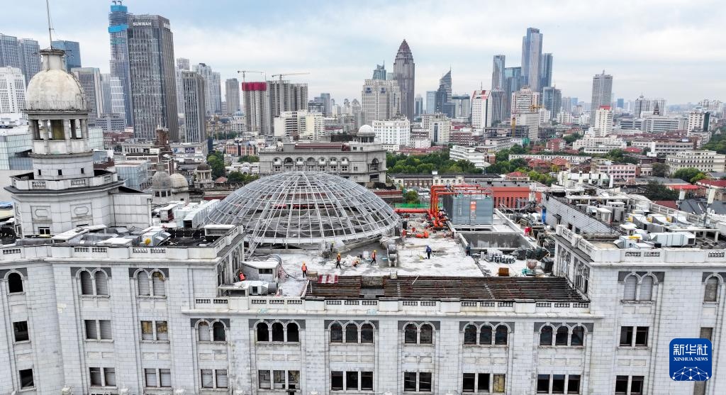 天津劝业场保护修缮工程完成外立面修复