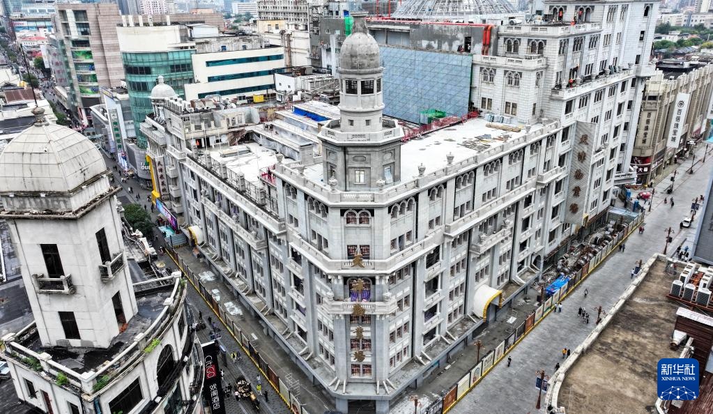 天津劝业场保护修缮工程完成外立面修复