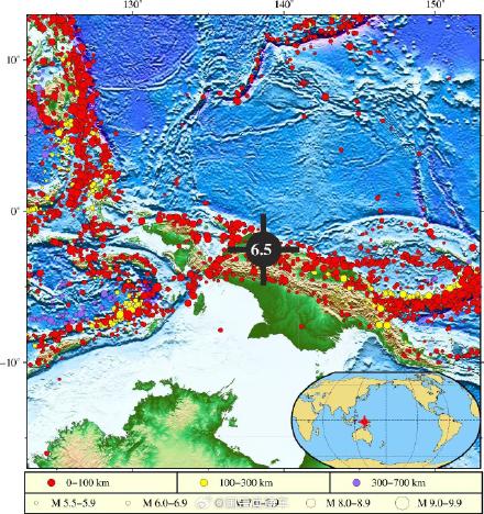 印尼伊里安查亚省海域6.5级地震，或引发局地海啸