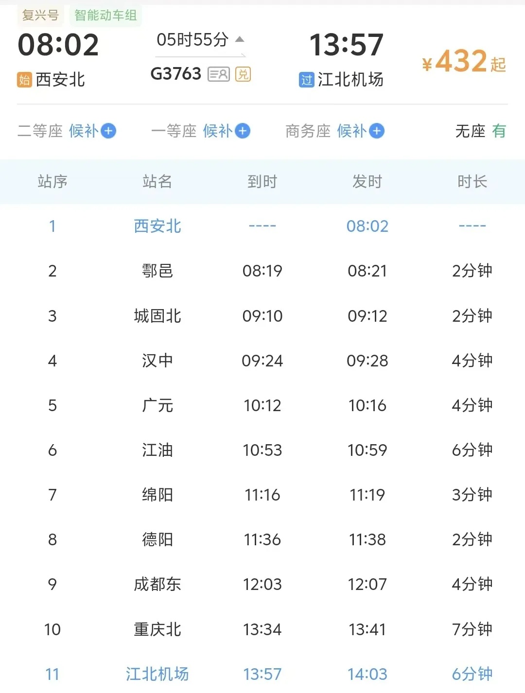重庆机场高铁站，可往返西安、长沙等地！
