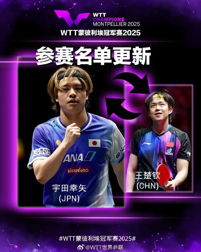 王楚钦、林诗栋、梁靖崑、孙颖莎、王曼昱退赛 王楚钦、林诗栋、梁靖崑、孙颖莎、王曼昱退赛