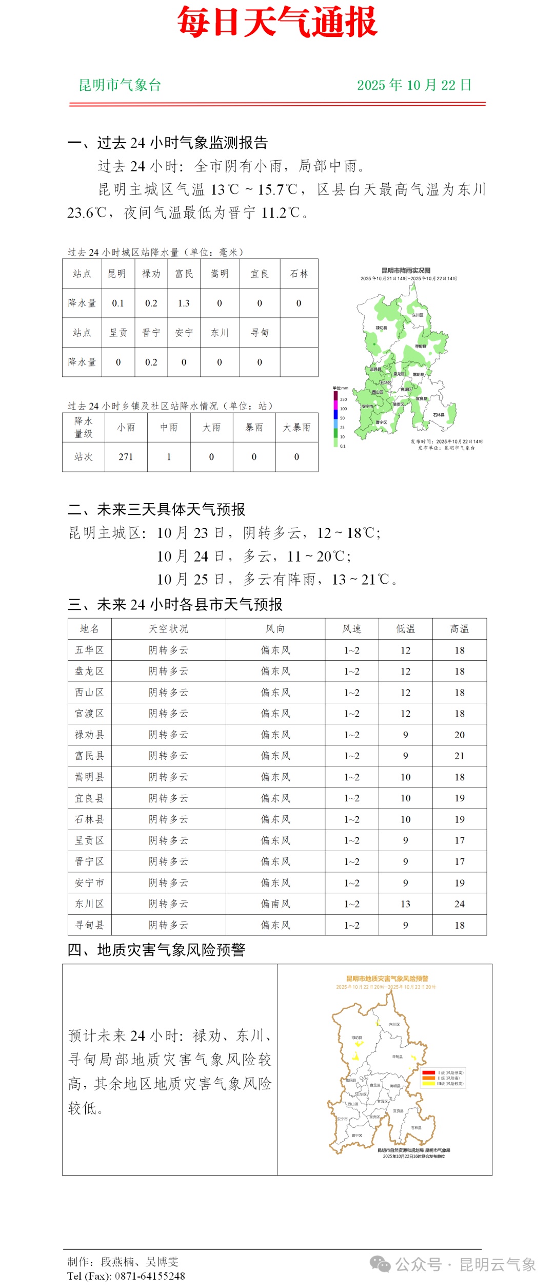 冷冷冷！云南这些地方将降温降雨……