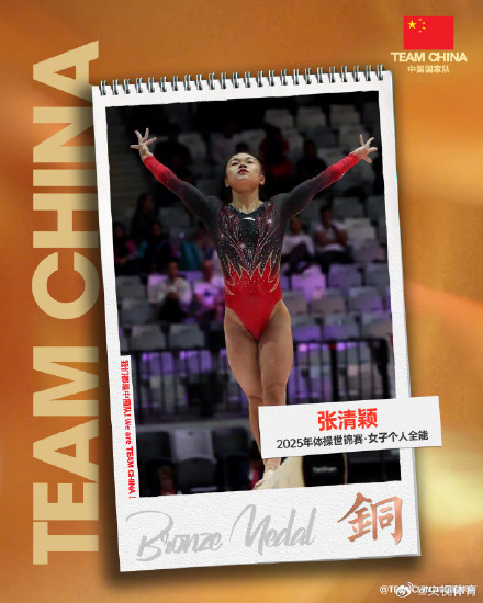 张清颖世锦赛全能铜牌