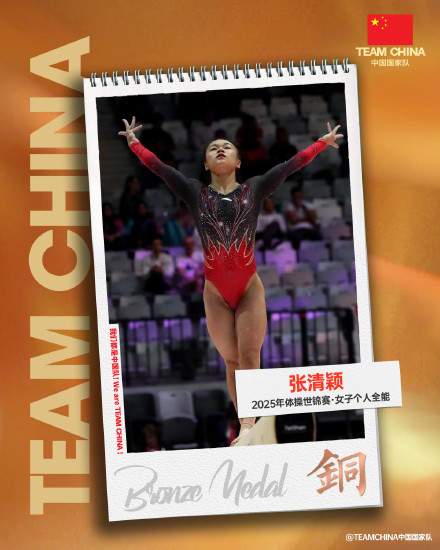 世锦赛中国体操队3金1银3铜