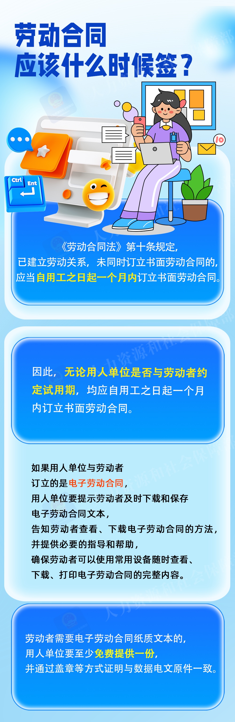 签劳动合同要注意哪些事？一图看懂
