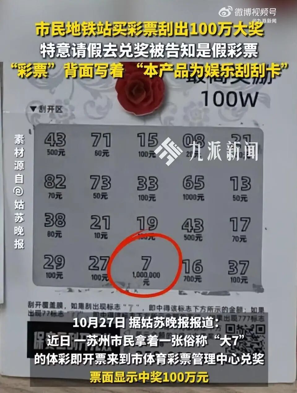 刮刮乐中奖100万,领奖却被拒?原因是...... 刮刮乐中奖100万,领奖却被拒?原因是......