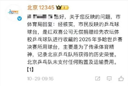 王楚钦夺冠球台为体育文化纪念物资