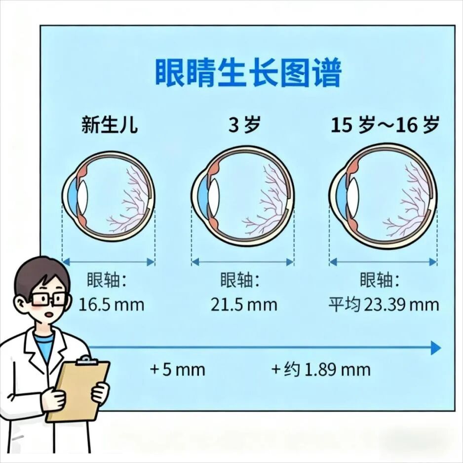 眼睛真的不会长大吗？
