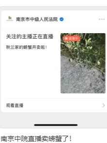 法官带货卖螃蟹！昨晚，南京这场直播火了