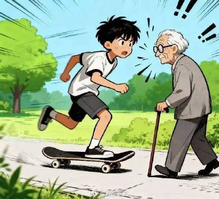 大爷被滑板少年绊倒受伤索赔7.6万 法院调解监护人赔偿3.6万