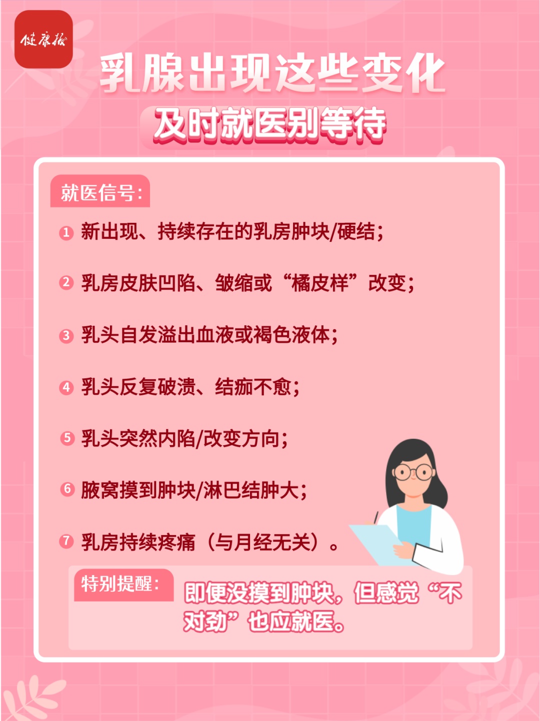 乳腺自检三步法，给你摸得到的安全感