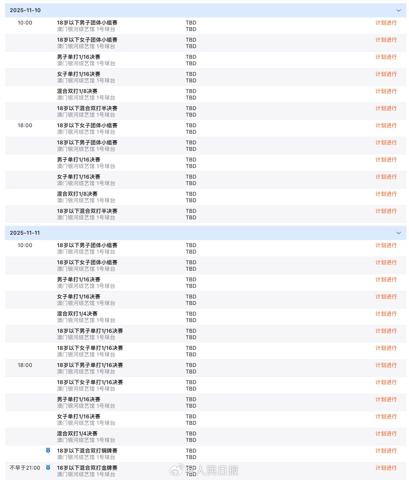 转发加油!十五运乒乓球赛程 转发加油!十五运乒乓球赛程