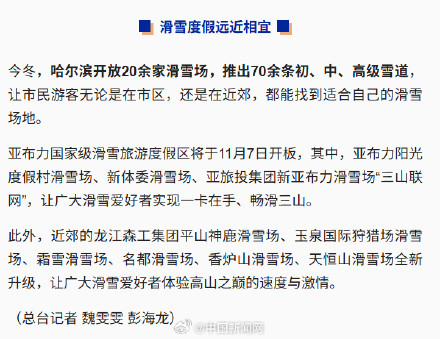 今年哈尔滨冰雪大世界扩至120万平方米