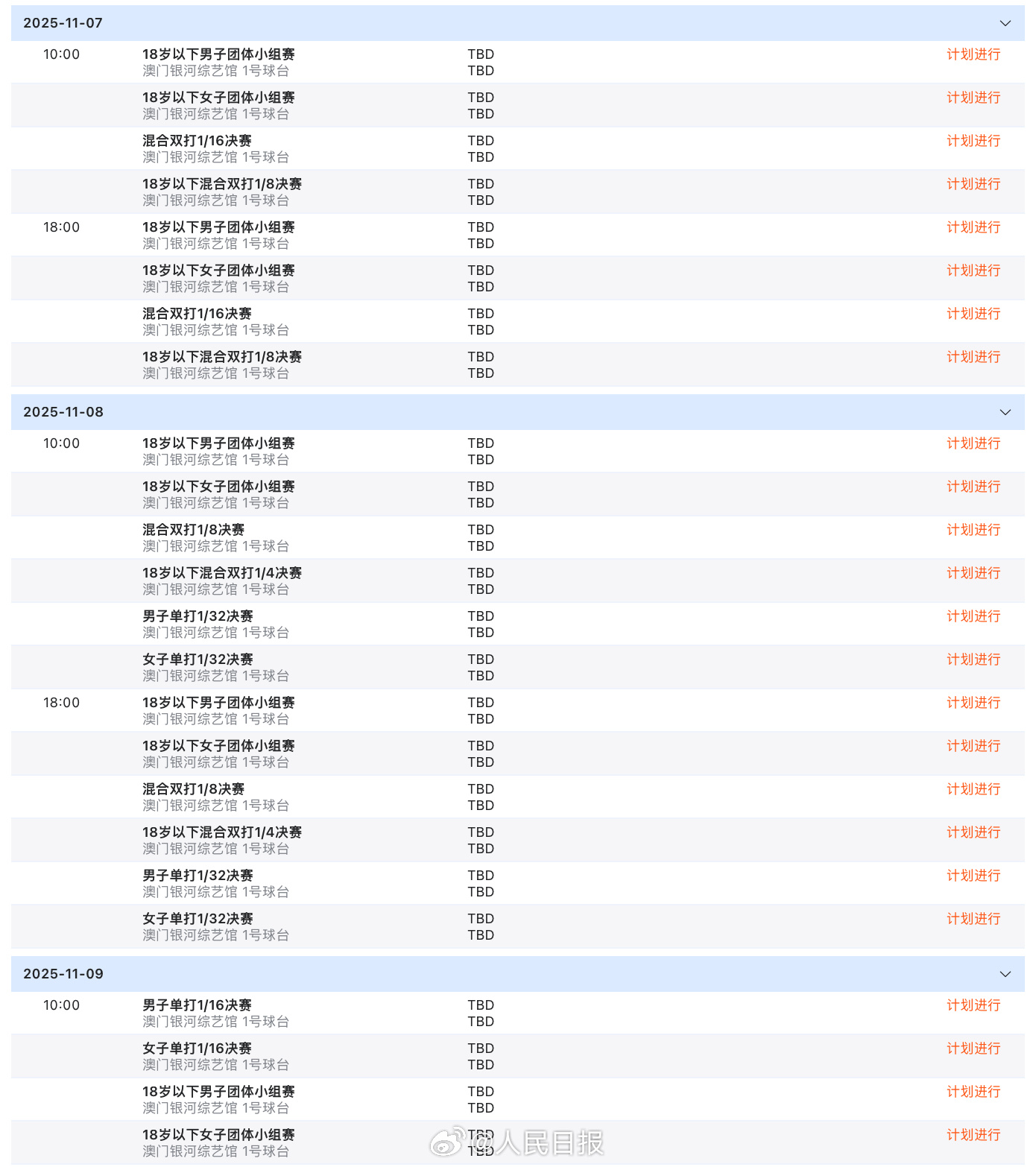 转发加油!十五运乒乓球赛程 转发加油!十五运乒乓球赛程