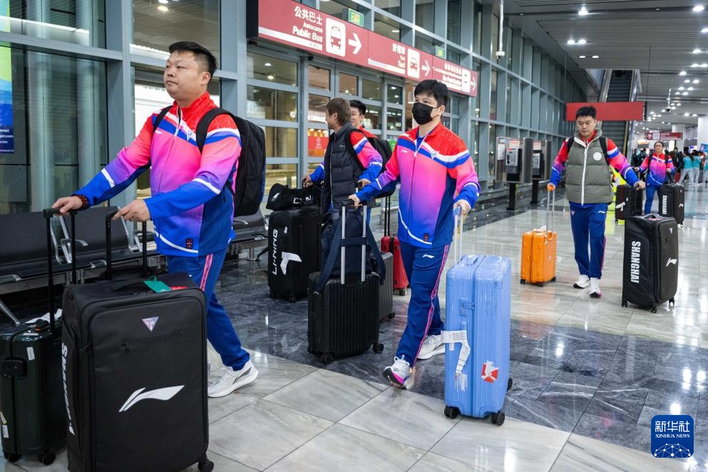 全运会乒乓球——参赛队伍陆续抵达澳门