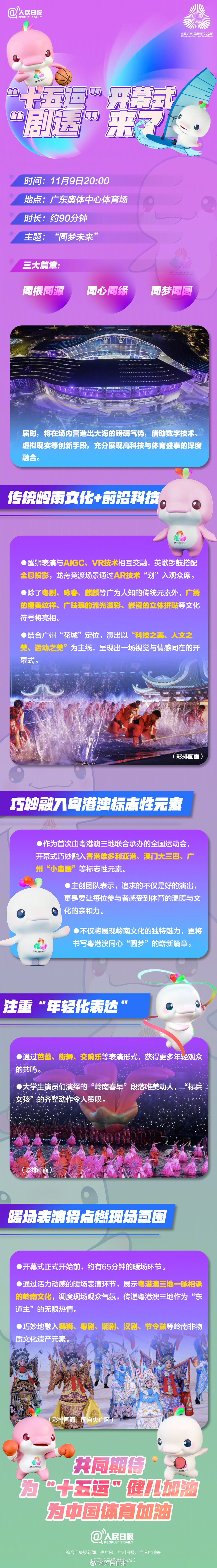 一图速览！“十五运”开幕式“剧透”来了