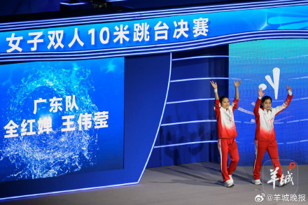 陈芋汐/掌敏洁十五运会跳水女子双人10米台夺金 陈芋汐/掌敏洁十五运会跳水女子双人10米台夺金