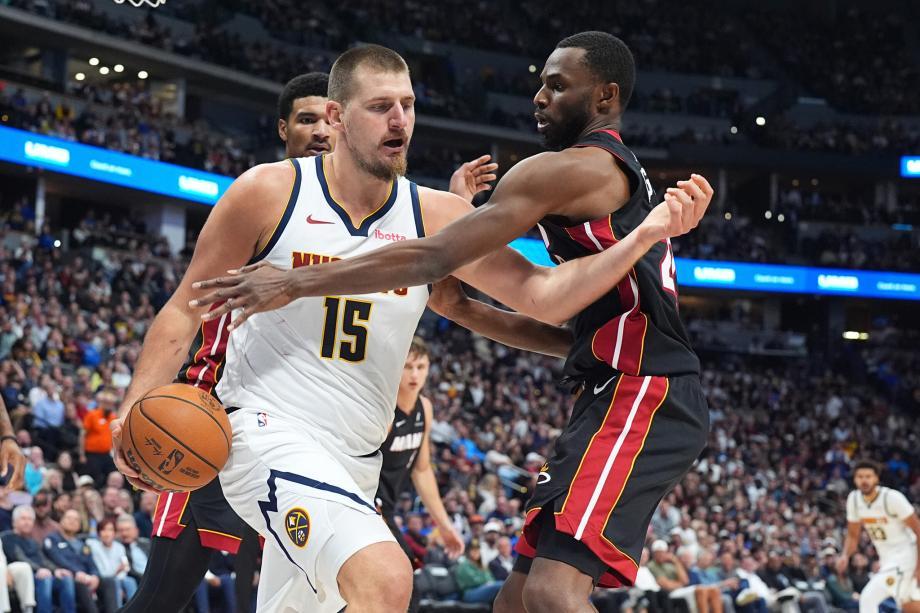 约基奇33+15+16阿德巴约伤退 掘金战胜热火 约基奇33+15+16阿德巴约伤退 掘金战胜热火