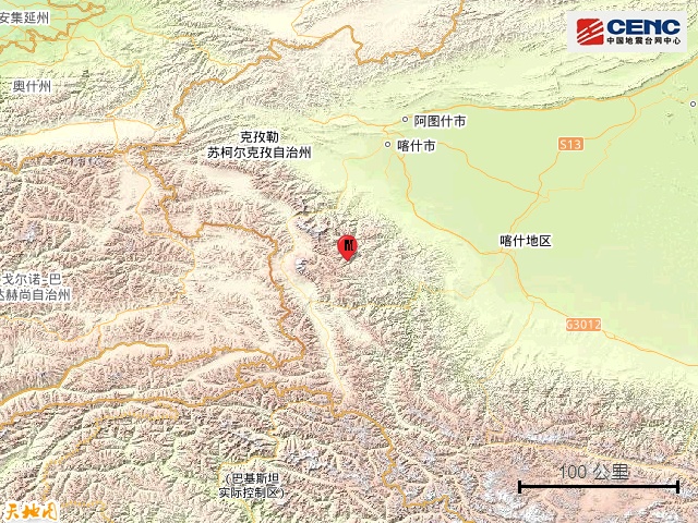新疆克孜勒苏州阿克陶县发生4.2级地震 新疆克孜勒苏州阿克陶县发生4.2级地震