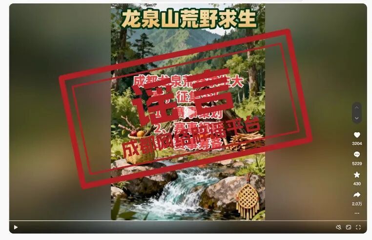 成都龙泉山将举办荒野求生赛?官方回应 成都龙泉山将举办荒野求生赛?官方回应
