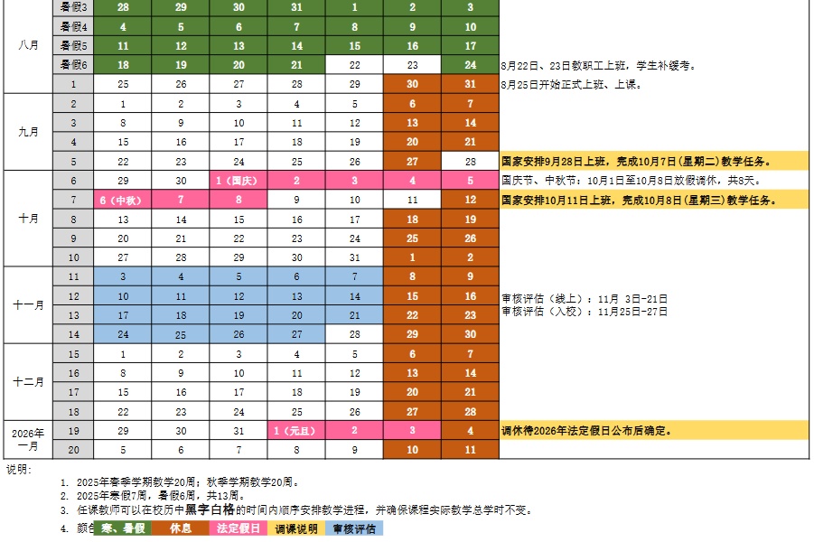 吉林省各高校寒假时间公布