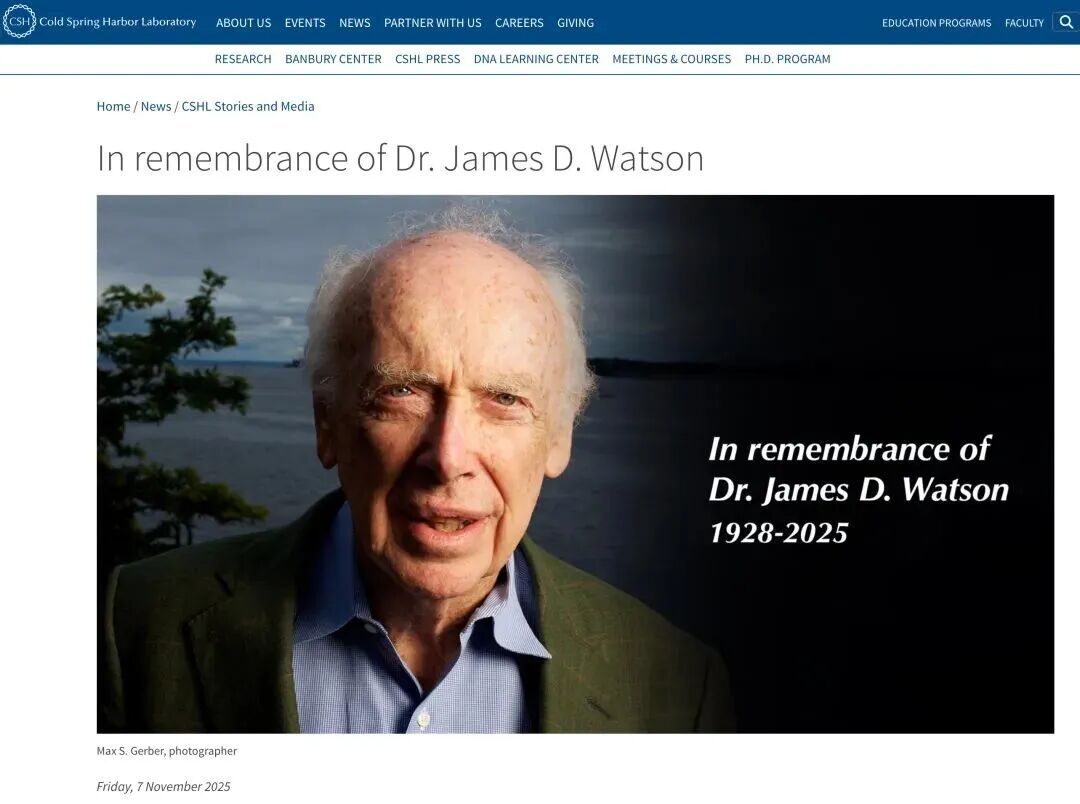 DNA双螺旋结构发现者詹姆斯・沃森去世 DNA双螺旋结构发现者詹姆斯・沃森去世