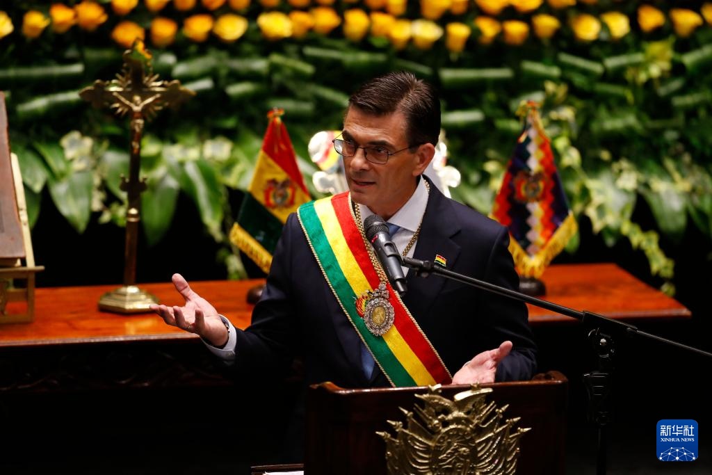 帕斯宣誓就任玻利维亚总统