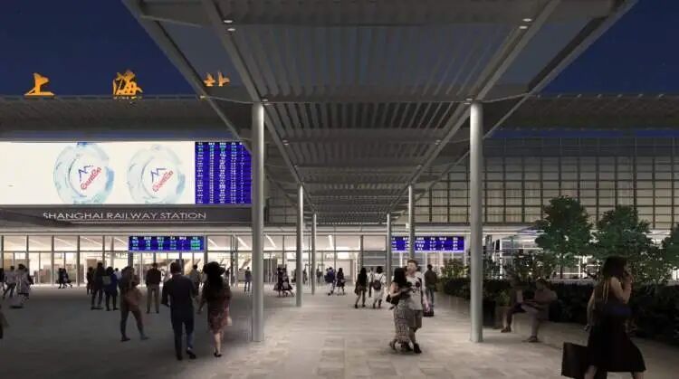 上海站南进站口明起升级改造，今后换乘出租、地铁有望“雨天不淋、晴天不晒”