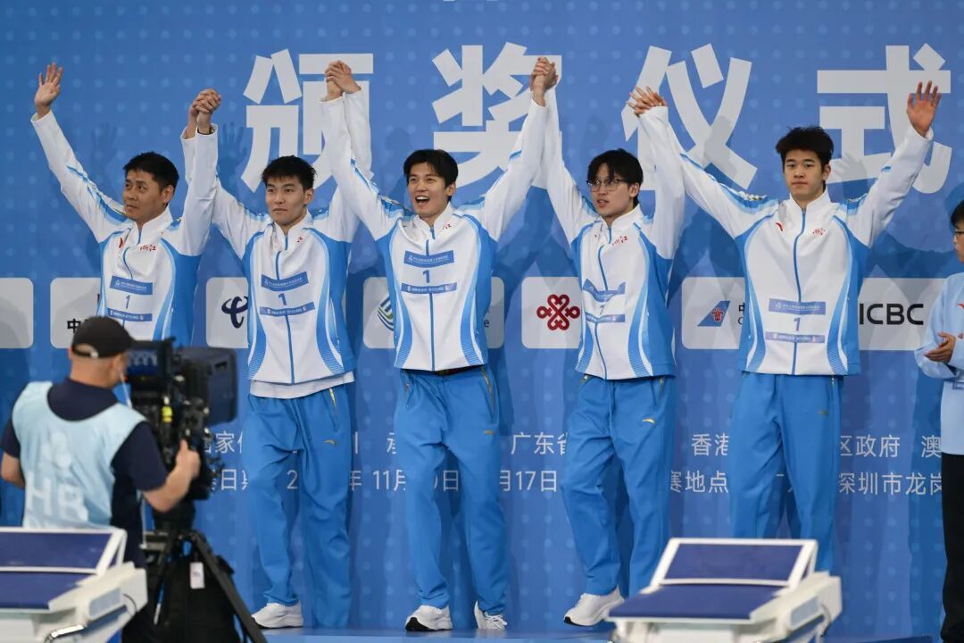 潘展乐、汪顺领衔，浙江队夺男子4×100米自由泳接力金牌