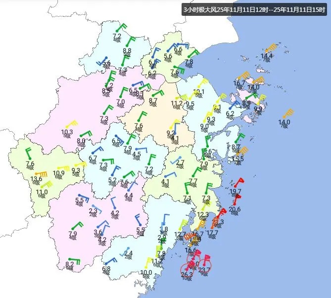 台风“凤凰”靠近，浙江已现10级大风，大雨暴雨很猛！气温或将跌破5℃
