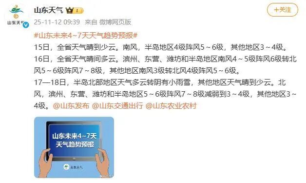 新一股强冷空气将来袭！山东这些地方或迎今冬“初雪”，未来几天青岛的天气……