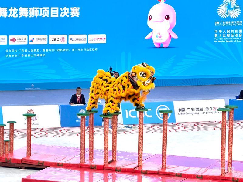 鼓声雷动！十五运会舞龙舞狮决赛佛山开赛 粤港澳联队首日夺冠