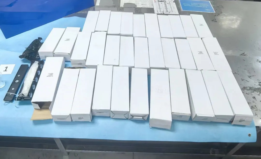 广州海关在一批灯具内部查获5084克冰毒