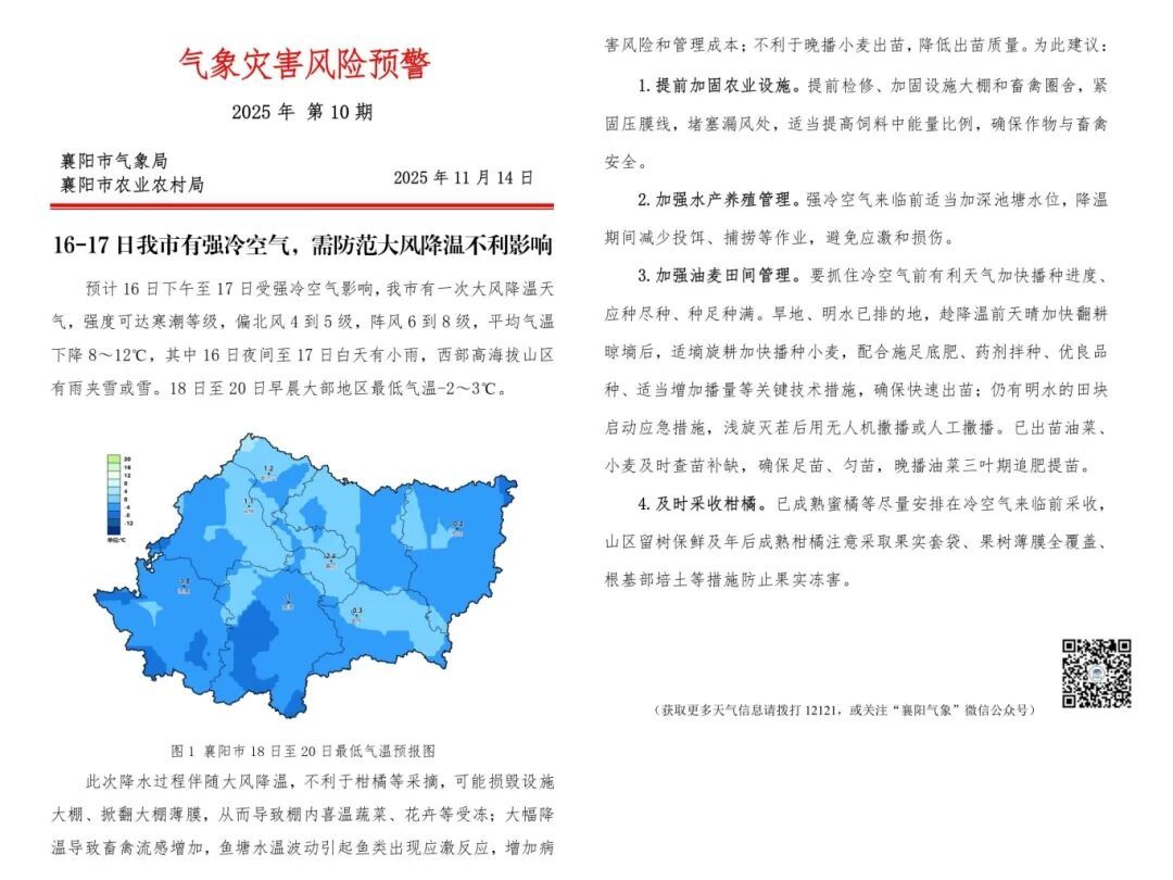 寒潮+雨雪+大风!襄阳即将开启“速冻”模式 寒潮+雨雪+大风!襄阳即将开启“速冻”模式