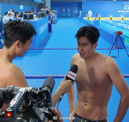 张展硕赛后又采访上了！